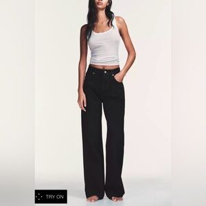 Zara Black Wide Leg Women's Jeans